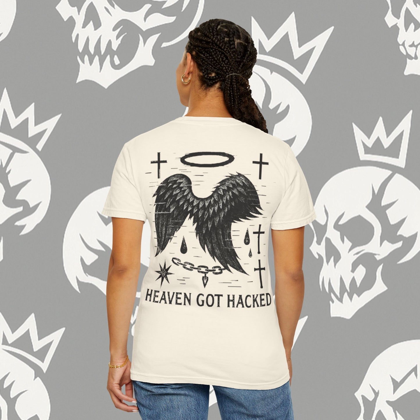 Kraze "Heaven Got Hacked" Shadow Moon Shirt