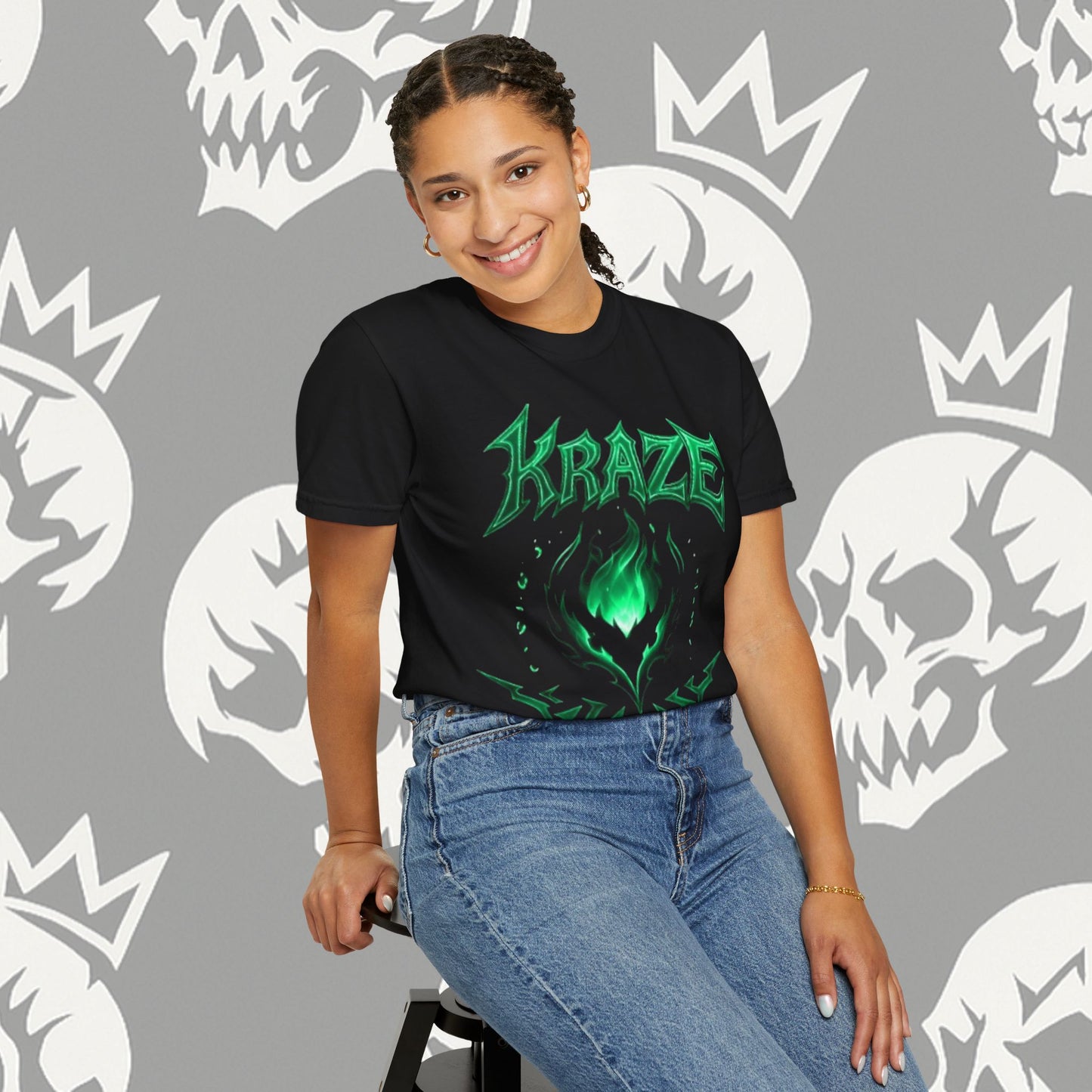 Kraze Tribal Mint Flame shirt