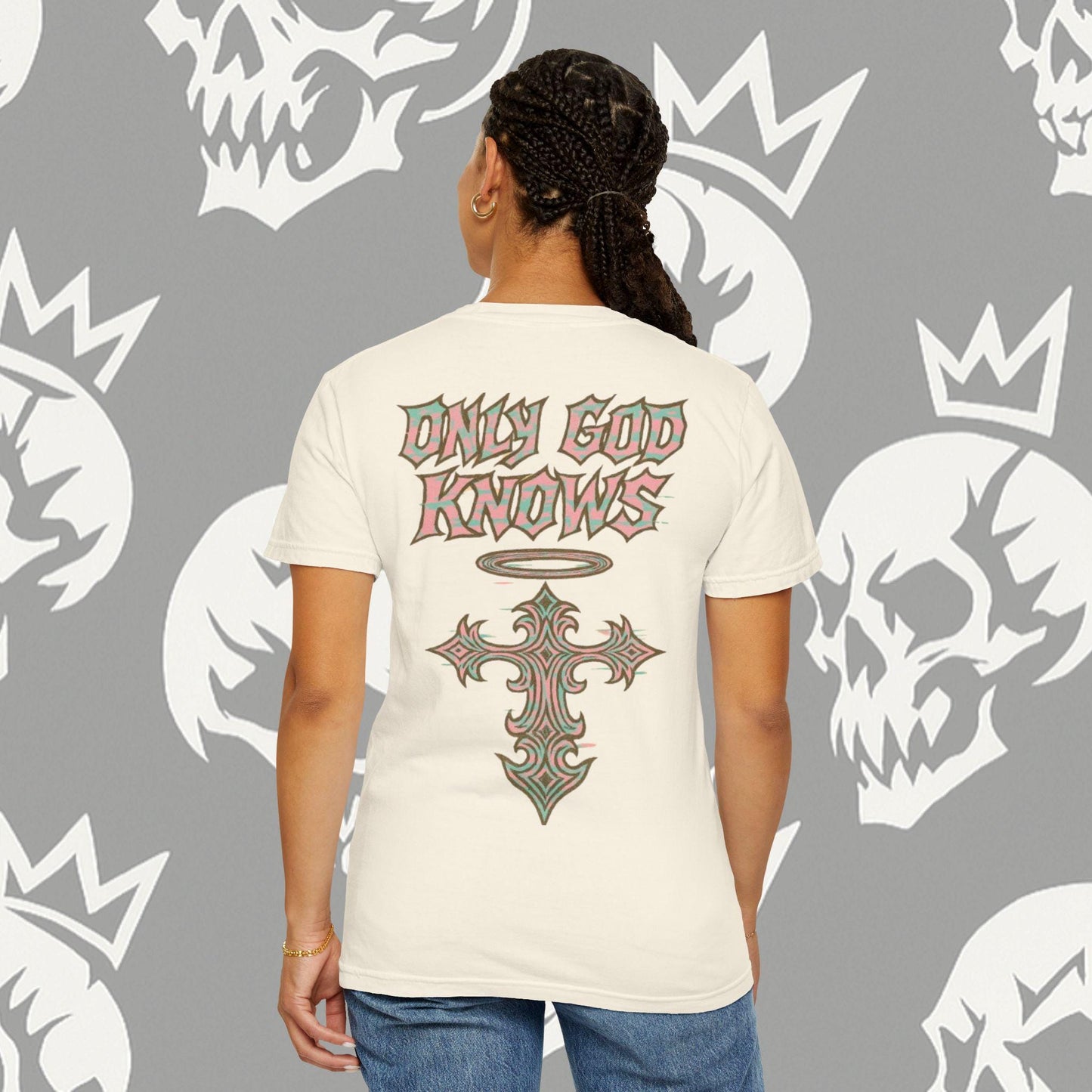 KRAZE "ONLY GOD KNOWS" cross shirt