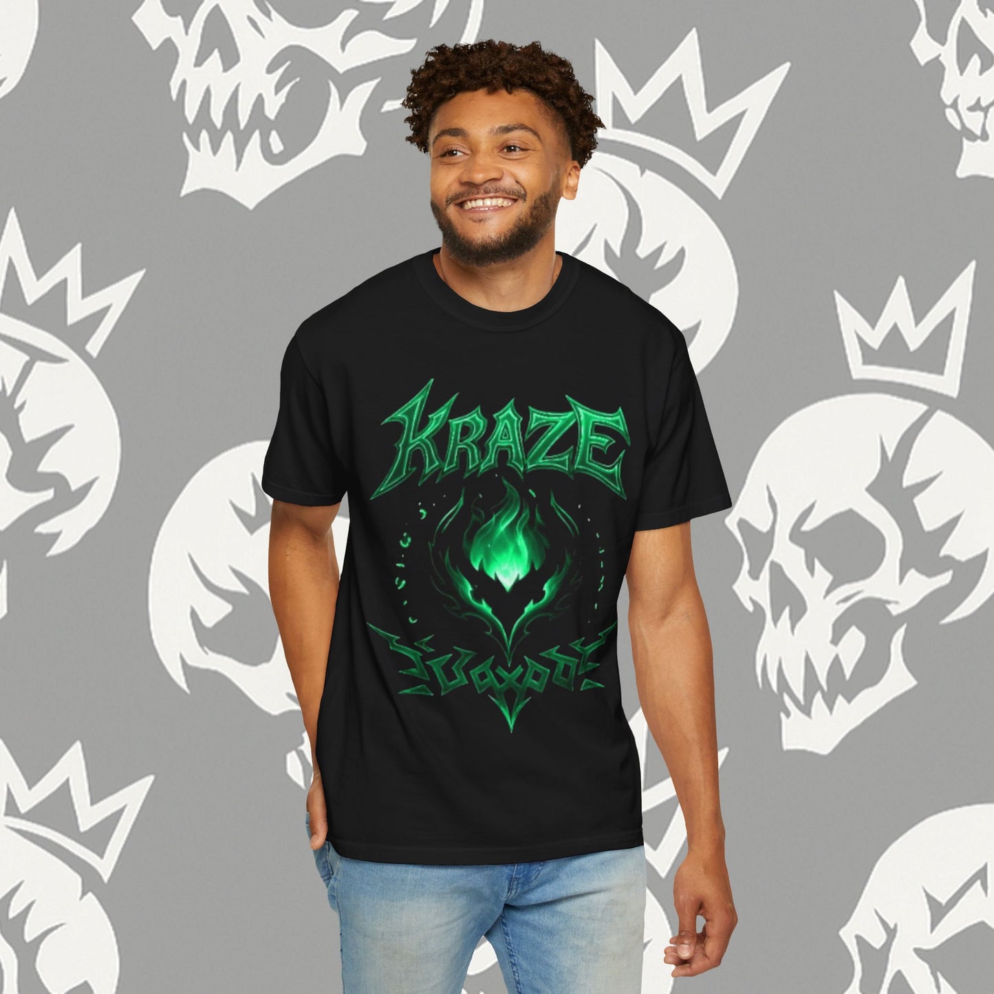 Kraze Tribal Mint Flame shirt