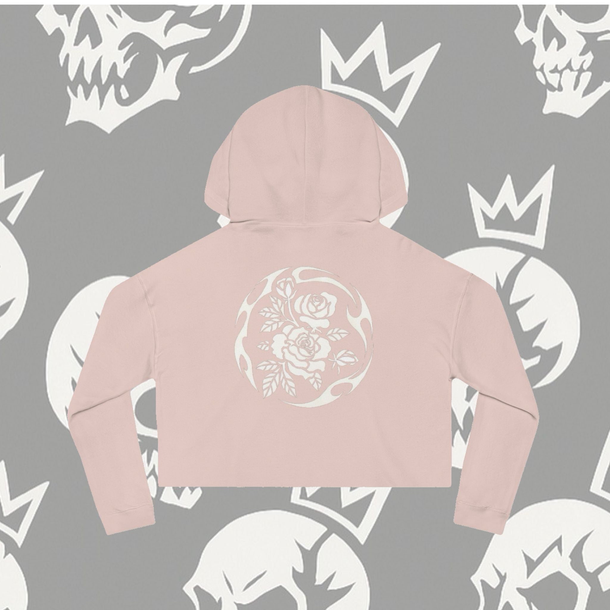 KRAZE "Bloom Vines" Women’s Cropped Hooded Sweatshirt