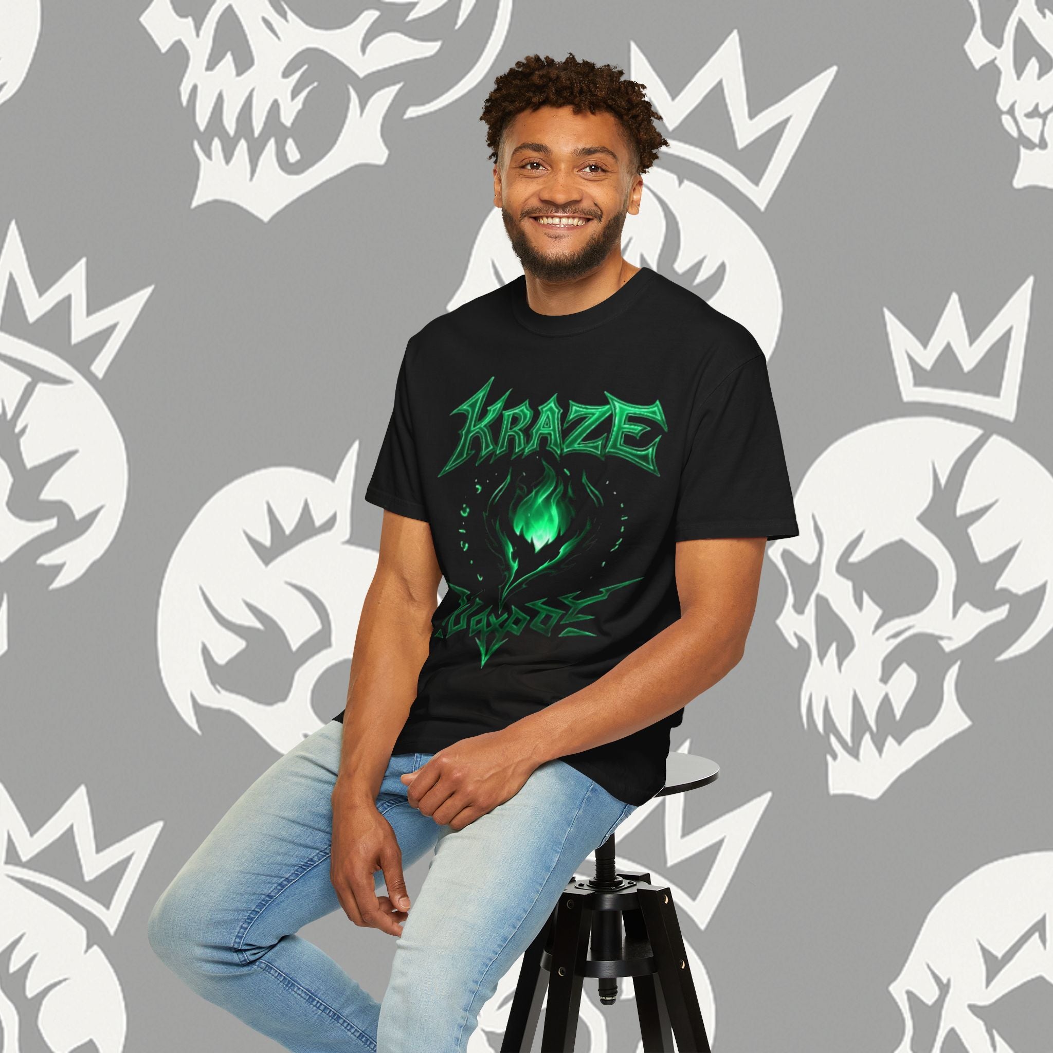 Kraze Tribal Mint Flame shirt