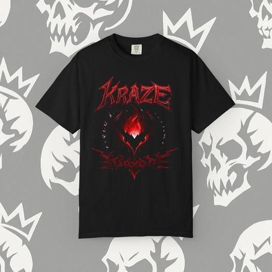 Camiseta unisex 'KRAZE' tribal carmesí