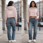 KRAZE "Bloom Vines" Women’s Cropped Hooded Sweatshirt