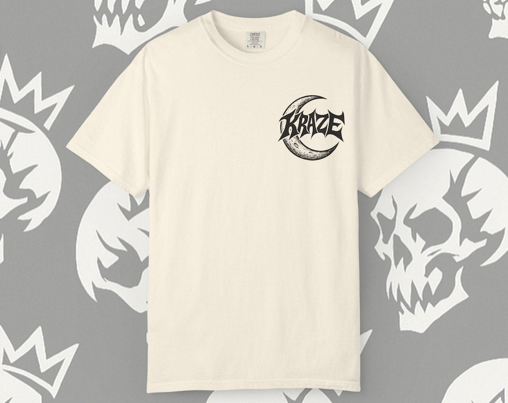 Kraze "SHADOW MOON" shirt. "HEAVEN GOT HACKED" collection